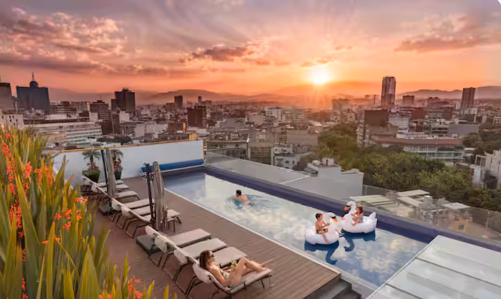 Moderno condominio de 3 dormitorios en Condesa · Piscina en la azotea y gimnasio
